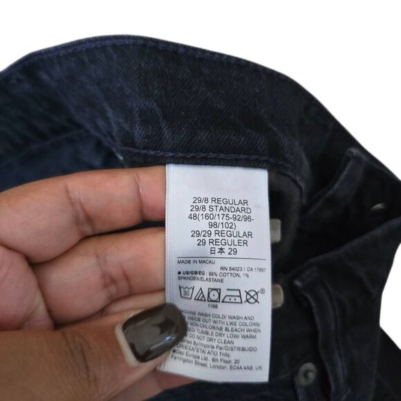 Gap 3" Cheeky Shorts Women's Size 8 Black Denim High Rise Low Stretch NWT - Picture 4 of 7